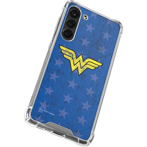 DC Comics Wonder Woman Emblem on Flag Galaxy S23 Plus Clear Case