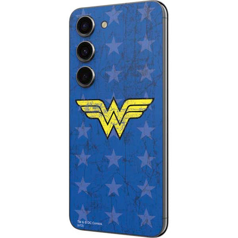 DC Comics Wonder Woman Emblem on Flag Galaxy S23 Skin