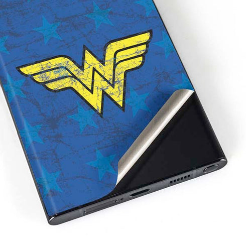 DC Comics Wonder Woman Emblem on Flag Galaxy S23 Ultra Skin