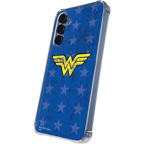 DC Comics Wonder Woman Emblem on Flag Galaxy S24 Clear Case