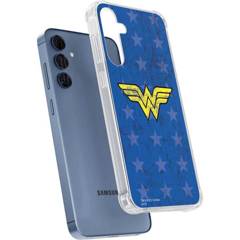 DC Comics Wonder Woman Emblem on Flag Galaxy S24 Clear Case