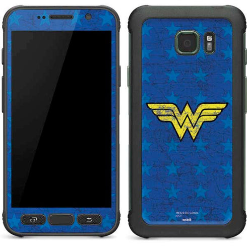 DC Comics Wonder Woman Emblem on Flag Galaxy S7 Active Skin