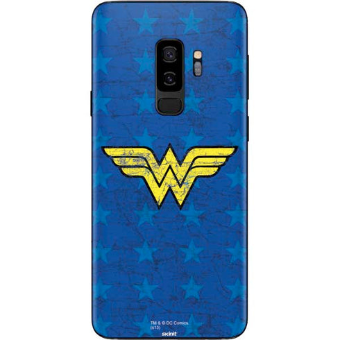 DC Comics Wonder Woman Emblem on Flag Galaxy S9 Plus Skin