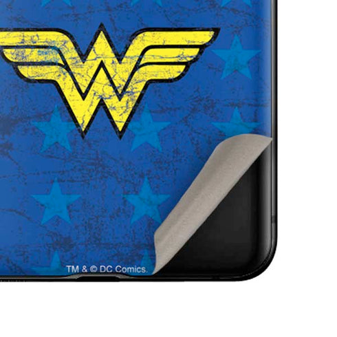 DC Comics Wonder Woman Emblem on Flag Galaxy Z Flip Skin
