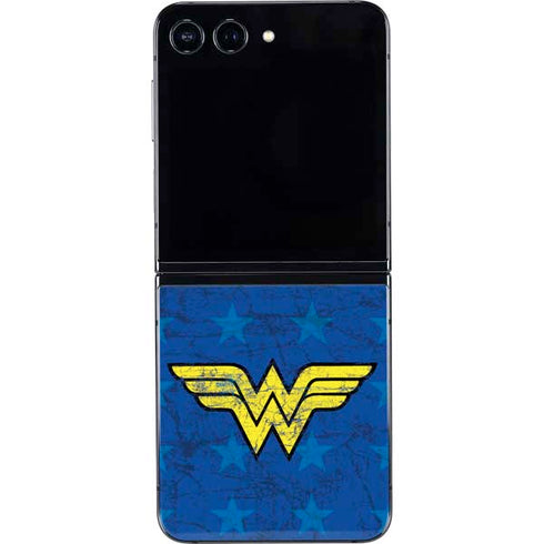 DC Comics Wonder Woman Emblem on Flag Galaxy Z Flip5 5G Skin