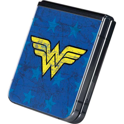 DC Comics Wonder Woman Emblem on Flag Galaxy Z Flip5 5G Skin