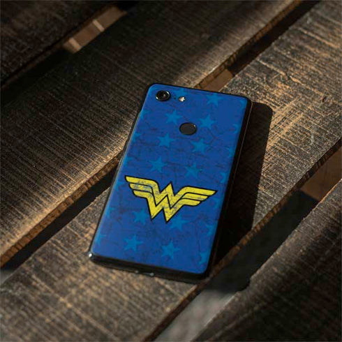 DC Comics Wonder Woman Emblem on Flag Google Pixel 3 XL Skin