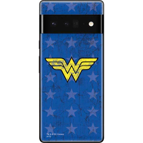 DC Comics Wonder Woman Emblem on Flag Google Pixel 6 Pro Skin