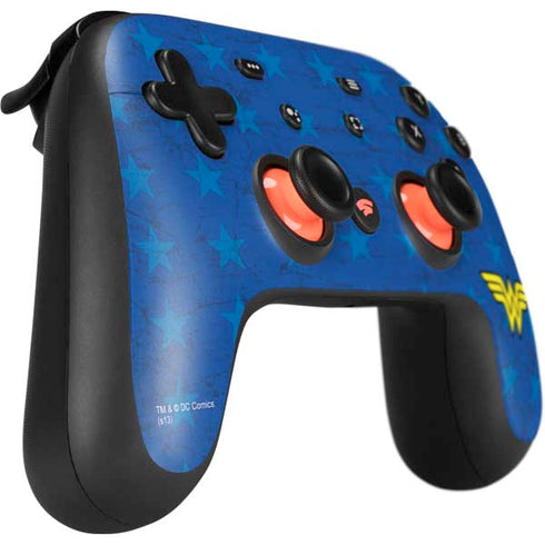 DC Comics Wonder Woman Emblem on Flag Google Stadia Controller Skin