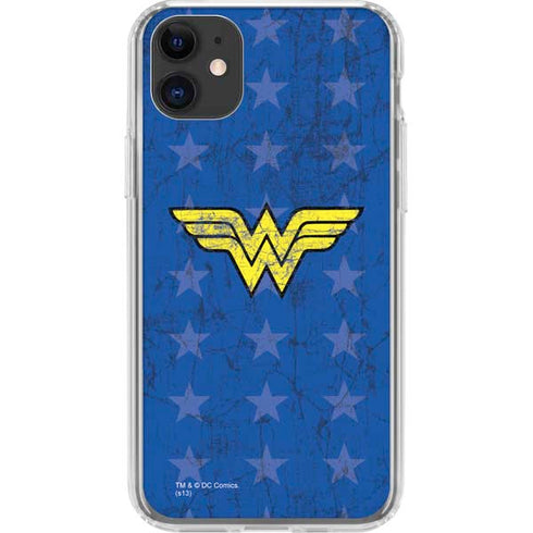 DC Comics Wonder Woman Emblem on Flag iPhone 11 Clear Case