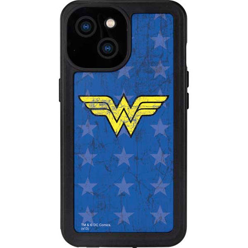 DC Comics Wonder Woman Emblem on Flag iPhone 13 Mini Waterproof Case