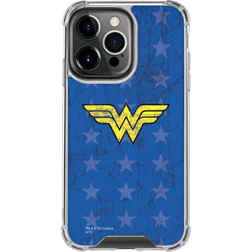DC Comics Wonder Woman Emblem on Flag iPhone 13 Pro Clear Case
