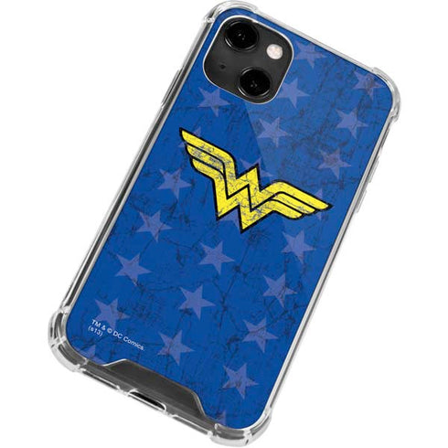 DC Comics Wonder Woman Emblem on Flag iPhone 14 Clear Case