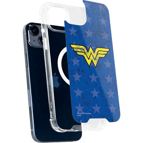DC Comics Wonder Woman Emblem on Flag iPhone 15 Plus MagSafe Case