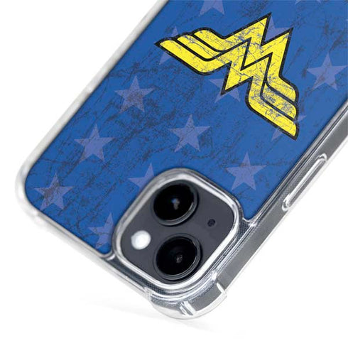 DC Comics Wonder Woman Emblem on Flag iPhone 15 Plus MagSafe Case