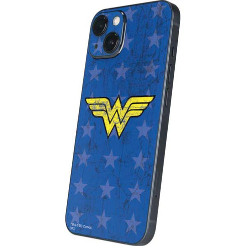 DC Comics Wonder Woman Emblem on Flag iPhone 15 Plus Skin