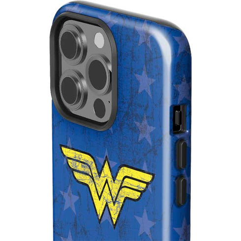 DC Comics Wonder Woman Emblem on Flag iPhone 14 Pro Impact Case