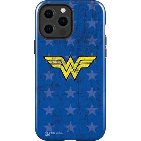 DC Comics Wonder Woman Emblem on Flag iPhone 15 Pro Max Impact Case