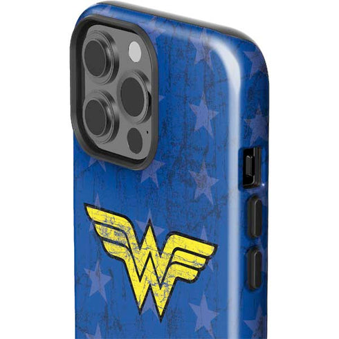 DC Comics Wonder Woman Emblem on Flag iPhone 15 Pro Max Impact Case