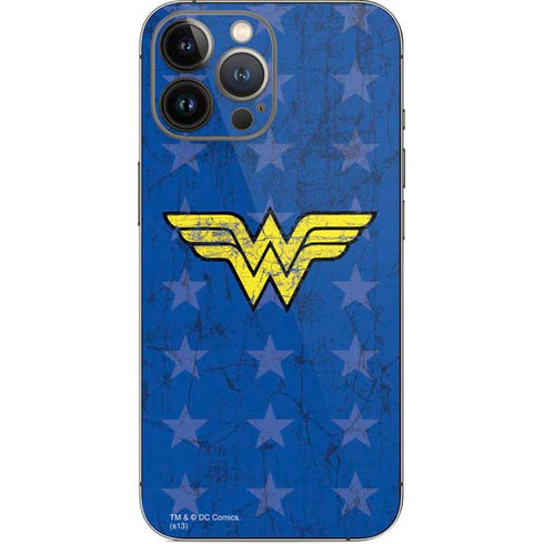 DC Comics Wonder Woman Emblem on Flag iPhone 14 Pro Max Skin