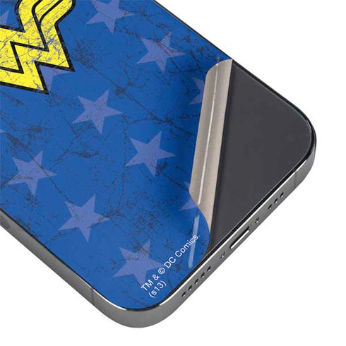 DC Comics Wonder Woman Emblem on Flag iPhone 14 Pro Max Skin