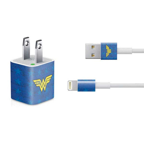 DC Comics Wonder Woman Emblem on Flag iPhone Charger (5W USB) Skin