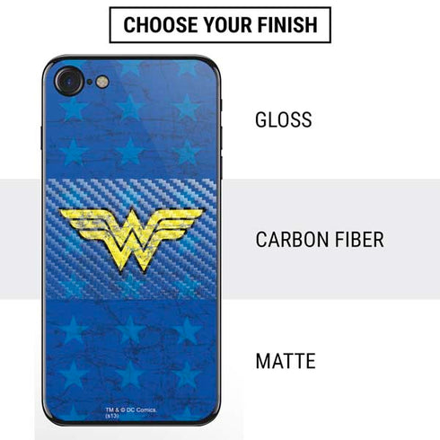 DC Comics Wonder Woman Emblem on Flag iPhone SE (2nd & 3rd Gen) Skin