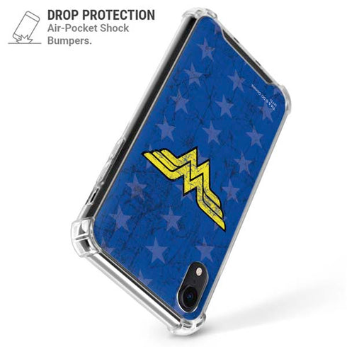 DC Comics Wonder Woman Emblem on Flag iPhone XR Clear Case