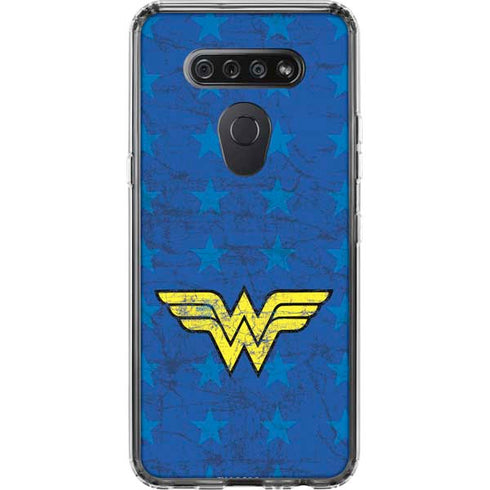 DC Comics Wonder Woman Emblem on Flag LG K51/Q51 Clear Case