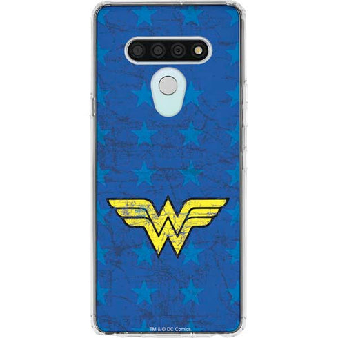 DC Comics Wonder Woman Emblem on Flag LG Stylo 6 Clear Case