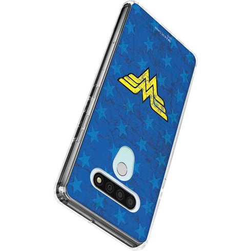 DC Comics Wonder Woman Emblem on Flag LG Stylo 6 Clear Case