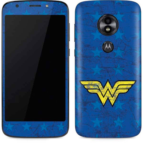 DC Comics Wonder Woman Emblem on Flag Moto E5 Play Skin