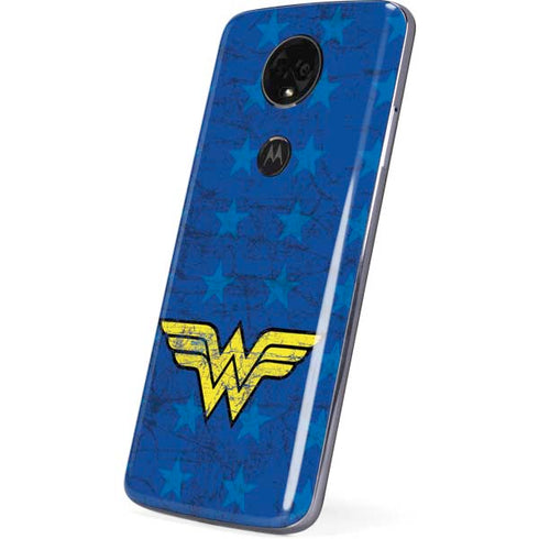 DC Comics Wonder Woman Emblem on Flag Moto E5 Plus Skin