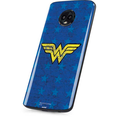 DC Comics Wonder Woman Emblem on Flag Moto G6 Skin