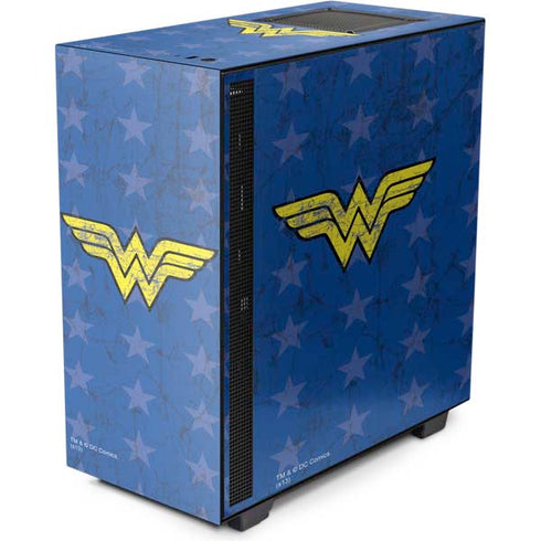 DC Comics Wonder Woman Emblem on Flag NZXT H510 Compact ATX Mid-Tower Case Skin