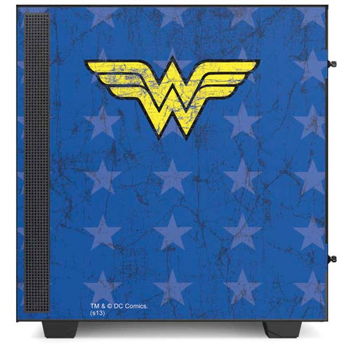 DC Comics Wonder Woman Emblem on Flag NZXT H510 Compact ATX Mid-Tower Case Skin