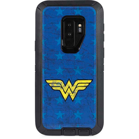 DC Comics Wonder Woman Emblem on Flag Otterbox Defender Galaxy Skin