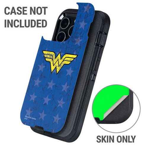 DC Comics Wonder Woman Emblem on Flag Otterbox Defender iPhone Skin