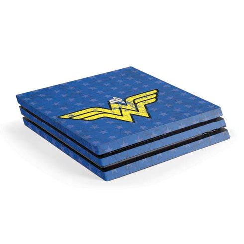 DC Comics Wonder Woman Emblem on Flag PS4 Pro Console Skin