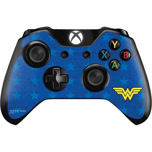 DC Comics Wonder Woman Emblem on Flag Xbox One Controller Skin