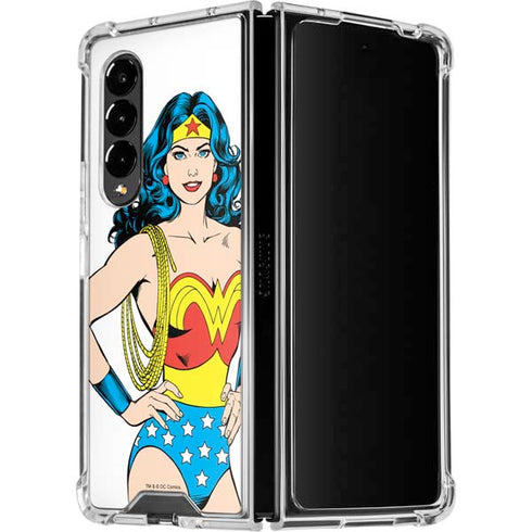 DC Comics Wonder Woman Classic Art Pose Galaxy Z Fold4 5G Clear Case