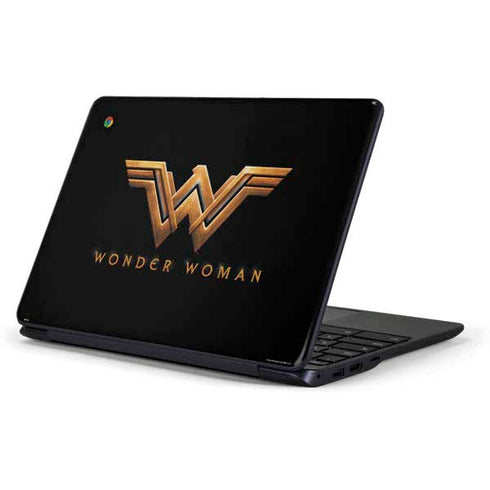 DC Comics Wonder Woman Gold Emblem Samsung Chromebook Skin