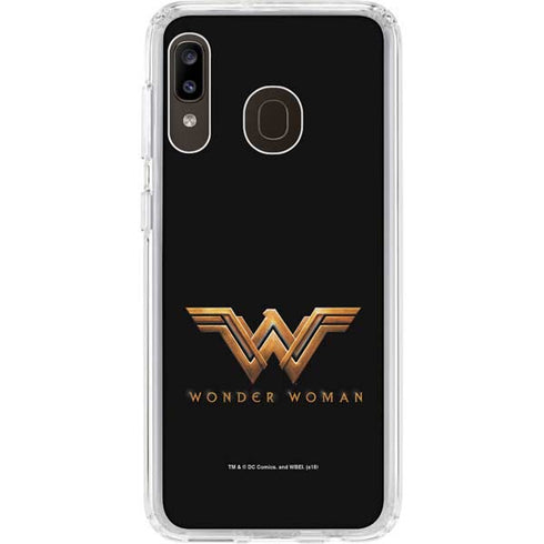 DC Comics Wonder Woman Gold Emblem Galaxy A20 Clear Case