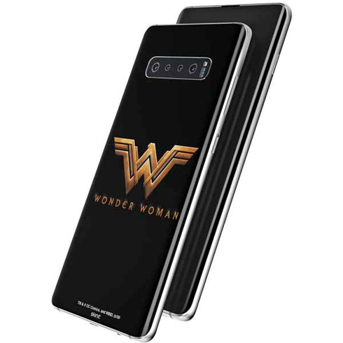 DC Comics Wonder Woman Gold Emblem Galaxy S10 Plus Skin