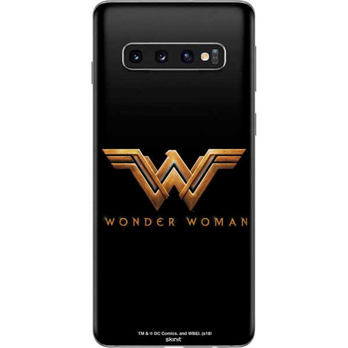 DC Comics Wonder Woman Gold Emblem Galaxy S10 Skin