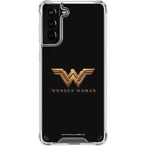 DC Comics Wonder Woman Gold Emblem Galaxy S21 Plus 5G Clear Case