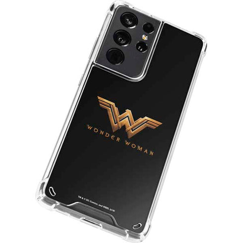 DC Comics Wonder Woman Gold Emblem Galaxy S21 Ultra 5G Clear Case