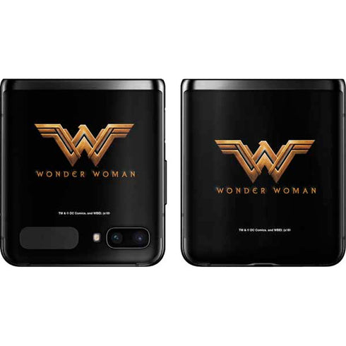 DC Comics Wonder Woman Gold Emblem Galaxy Z Flip Skin