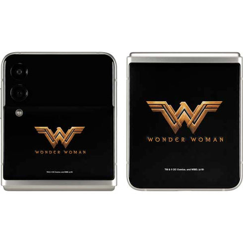 DC Comics Wonder Woman Gold Emblem Galaxy Z Flip3 5G Skin