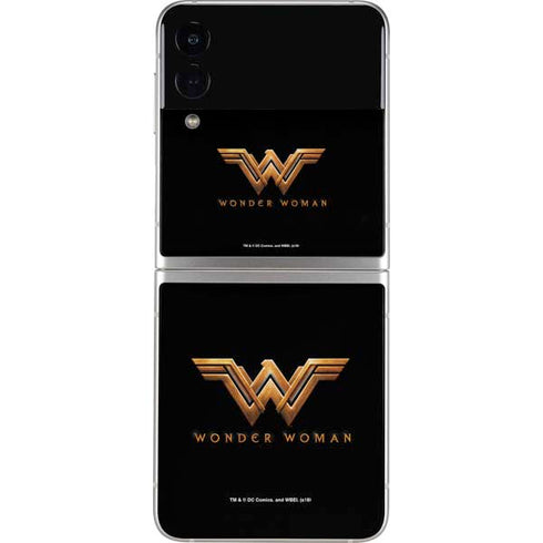 DC Comics Wonder Woman Gold Emblem Galaxy Z Flip3 5G Skin